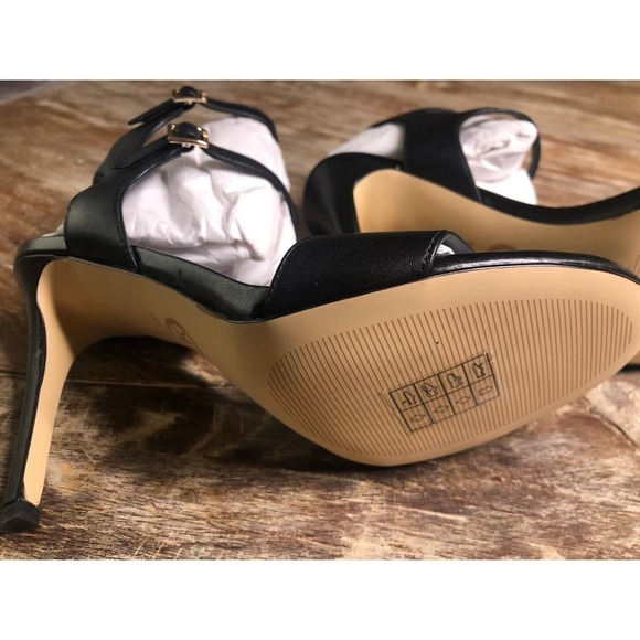 Michael Michael Kors Parker Sandals Ankle Strap High Heel Black NEW 9 - Picture 6 of 10